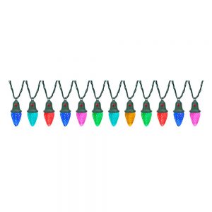 12.5 ft. 12-Light Christmas Color Changing Light Show String C9 Shape Set