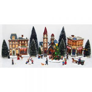 12.6 in. 20-Piece Christmas Village Scene