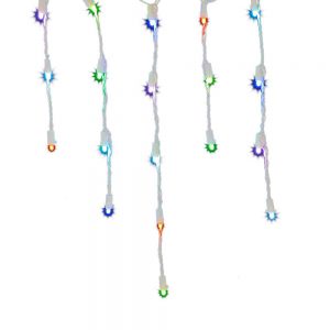 16 ft. Color Blast Remote Controlled 36-Light Icicle String RGB LED Lights (Dome)