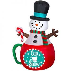 Animatronic Lighted Snowman Christmas Inflatable
