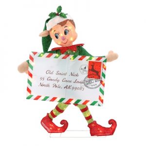 Holiday Living 40-in Tall Sparkle Elf with Santa Letter